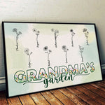 Custom Name Grandma's Garden Family Gifts - Personalized Poster