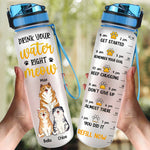 Custom Name Cat Lover Gifts - Personalized Water Tracker Bottle
