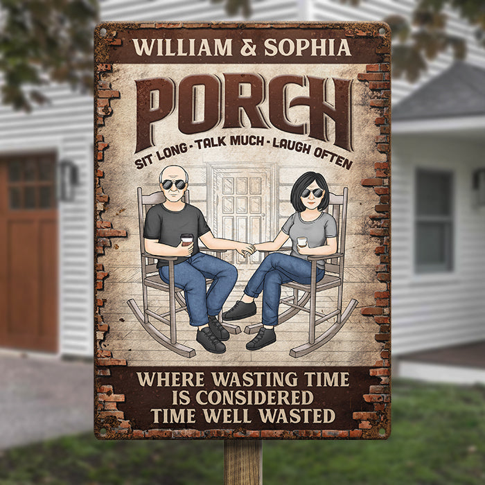 Custom Name Porch Couple Gifts - Personalized Metal Sign