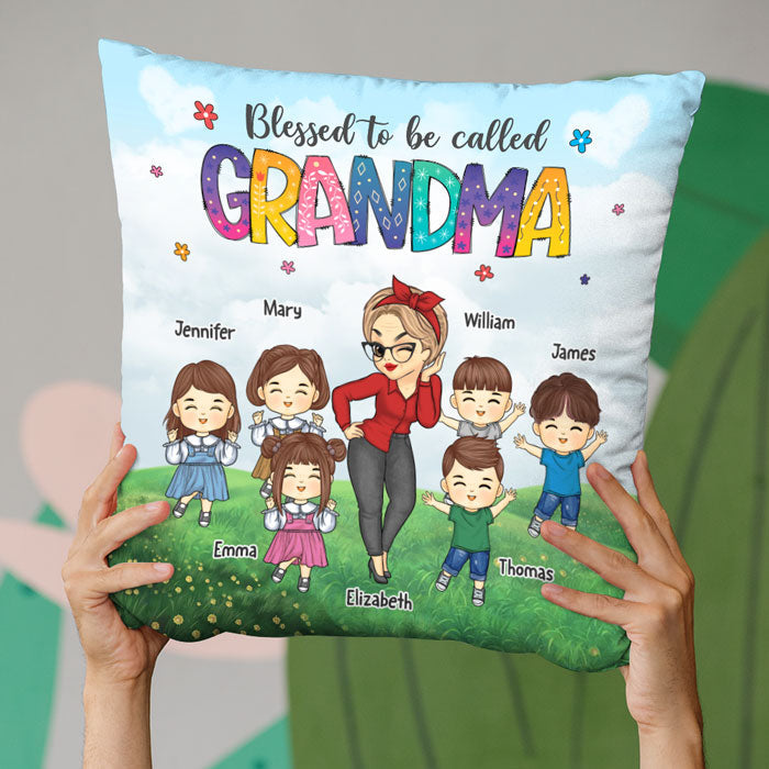 Custom Name Grandma Family Gifts - Personalized Pillow