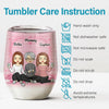 A Bond That Can’t Be Broken - Family Personalized Custom Wine Tumbler - Mother's Day, Birthday Gift For Mother From Daughter