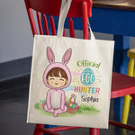Custom Name Easter Egg Hunter Gifts for Kids - Personalized Tote Bag