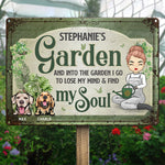 Custom Name Garden and Dog Lover Decor - Personalized Metal Sign