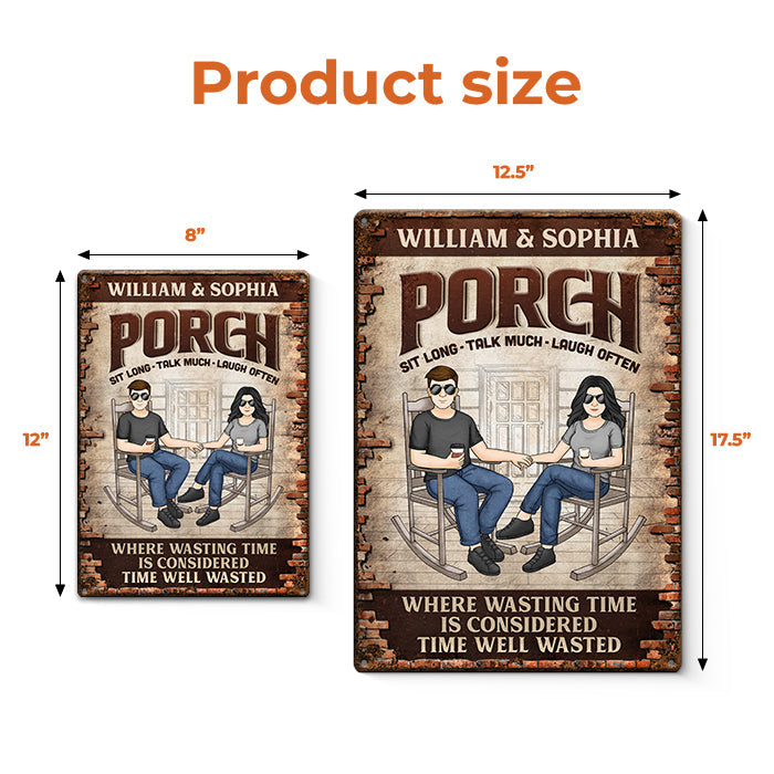 Custom Name Porch Couple Gifts - Personalized Metal Sign