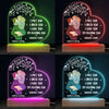 I Love You & Forever Yours - Couple Personalized Custom Heart Shaped 3D LED Light - Gift For Husband Wife, Anniversary
