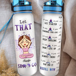 Custom Name Yoga Water Tracker Gifts for Women - Personalized Water Tracker Bottle