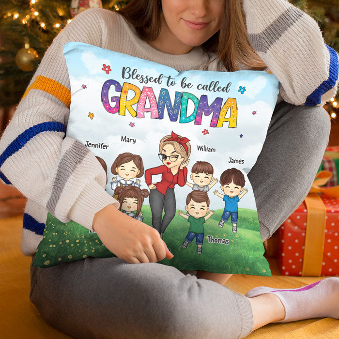 Custom Name Grandma Family Gifts - Personalized Pillow