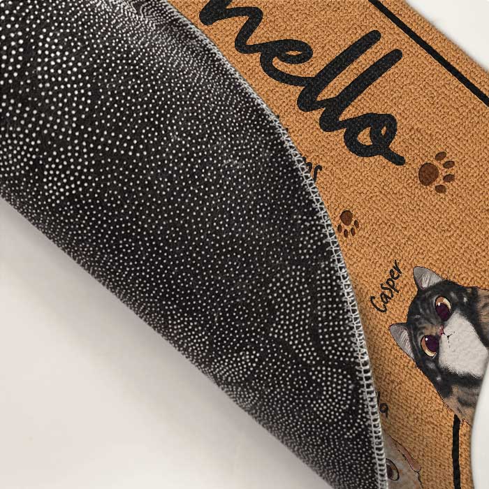 Welcome To Our Home - Cat Personalized Custom Decorative Mat - Gift For Pet Owners, Pet Lovers