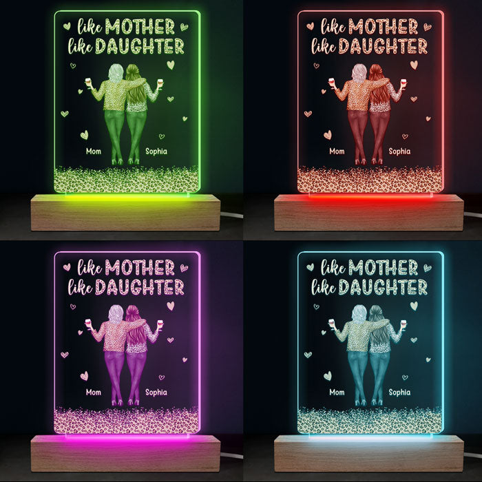 Custom Name Mother Daughter Gifts - Personalized 3D LED Light
