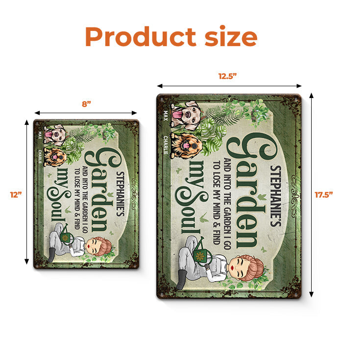 Custom Name Garden and Dog Lover Decor - Personalized Metal Sign