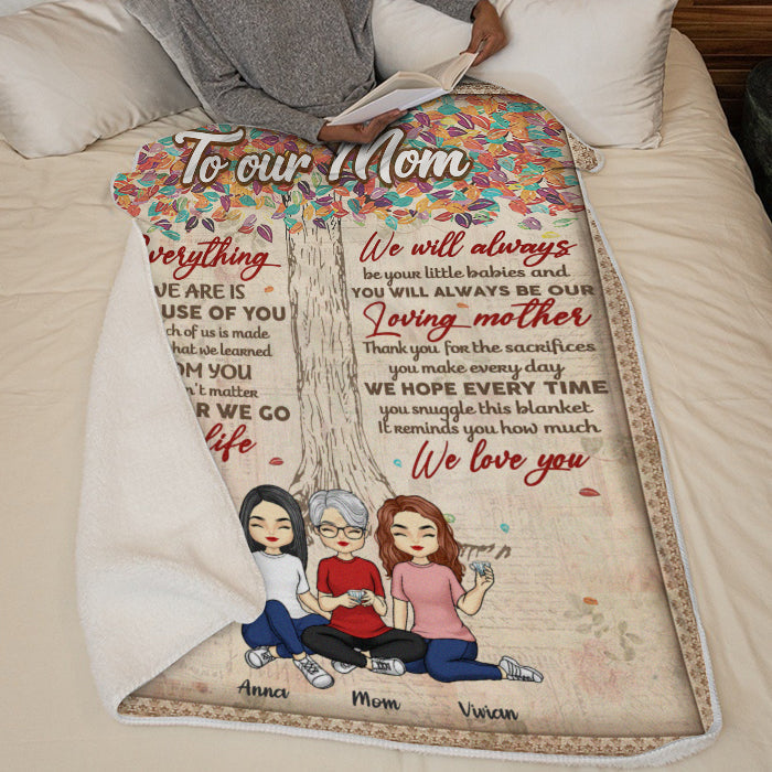 Custom Name Mother Daughter Gifts - Personalized Blanket