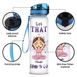 Custom Name Yoga Water Tracker Gifts for Women - Personalized Water Tracker Bottle
