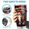 If We Get Caught, I'm Deaf And You Don't Speak English - Bestie Personalized Custom Tumbler - Gift For Best Friends, BFF, Sisters