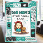 Custom Name Dog Mom Gifts for Dog Lovers - Personalized Blanket