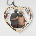 Custom Name Anniversary Gifts for Couples - Personalized Acrylic Keychain
