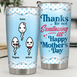 Custom Funny Sperm Mother's Day Gifts for Mom - Personalized Tumbler