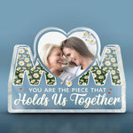 Custom Photo Heart Floral Gifts for Women - Personalized Shaped Acrylic Plaque