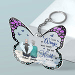 Custom Name Memorial Butterfly Gifts - Personalized Acrylic Keychain