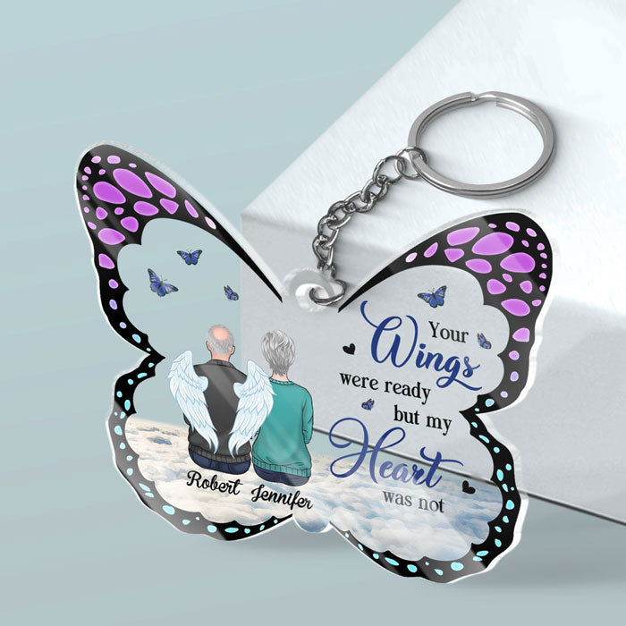 Custom Name Memorial Butterfly Gifts - Personalized Acrylic Keychain