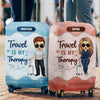 Collect Moments Not Things - Travel Personalized Custom Luggage Cover - Gift For Traveling Lovers
