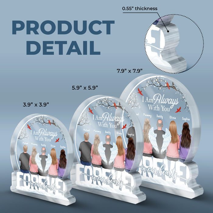 Custom Family Memorial Angel Gifts - Personalized Shaped Acrylic Plaque