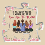 Custom Name Mother Daughter Floral Gifts - Personalized Shaped Acrylic Plaque