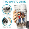 Friends May Come & Go, But Drunk Memories With Your Besties Last A Lifetime - Bestie Personalized Custom Tumbler - Gift For Best Friends, BFF, Sisters
