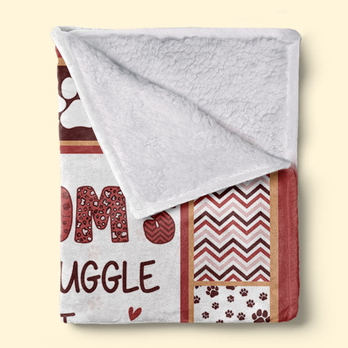 Custom Name Dog Mom Gifts for Dog Lovers - Personalized Blanket