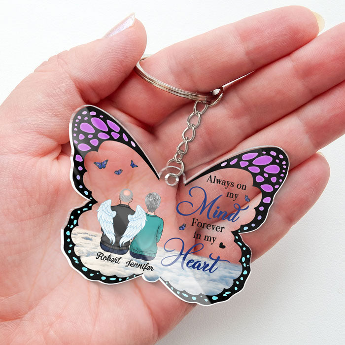 Custom Name Memorial Butterfly Gifts - Personalized Acrylic Keychain