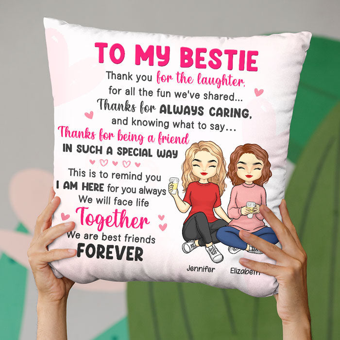 Custom Name Best Friend Gifts for Women - Personalized Pillow
