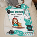 Custom Name Dog Mom Gifts for Dog Lovers - Personalized Blanket