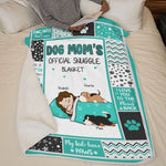 Custom Name Dog Mom Gifts for Dog Lovers - Personalized Blanket