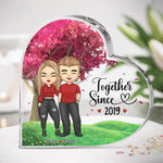 Custom Name Anniversary Couple Gifts - Personalized Shaped Acrylic Plaque