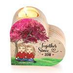 Custom Name Anniversary Couple Gifts - Personalized Color Candle Holder