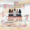 The Love Between A Mother & Daughters Is Forever - Family Personalized Custom Puzzle Shaped Acrylic Plaque - Gift For Daughter From Mother