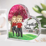 Custom Name Anniversary Couple Gifts - Personalized Shaped Acrylic Plaque