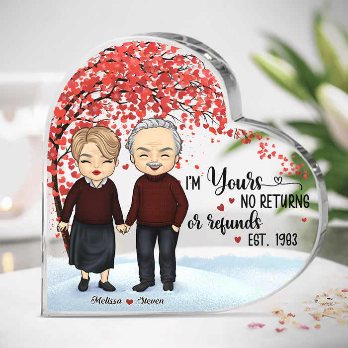 Custom Name Anniversary Couple Gifts - Personalized Shaped Acrylic Plaque
