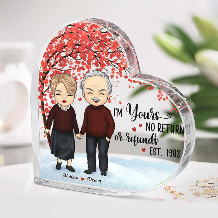 Custom Name Anniversary Couple Gifts - Personalized Shaped Acrylic Plaque