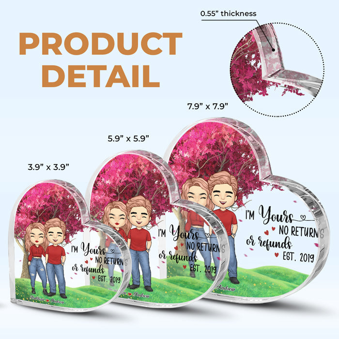 Custom Name Anniversary Couple Gifts - Personalized Shaped Acrylic Plaque