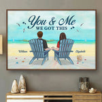 Custom Name Beach Couple Decor - Personalized Poster