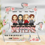 Custom Name Sister Gifts for Women - Personalized Shaped Acrylic Plaque
