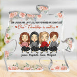 Custom Name Friendship Gifts for Best Friends - Personalized Shaped Acrylic Plaque