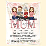 Custom Name Family Gifts for Mom - Personalized Blanket