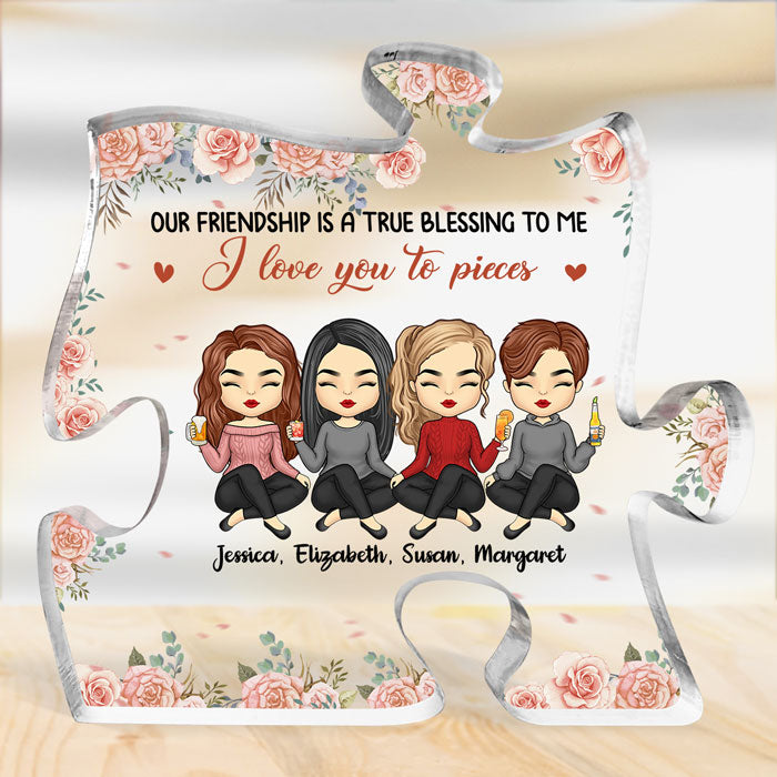 Custom Name Friendship Gifts for Best Friends - Personalized Shaped Acrylic Plaque