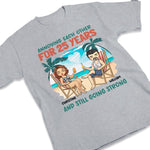 Custom Name 25th Anniversary Beach Couple Gifts - Personalized Apparel