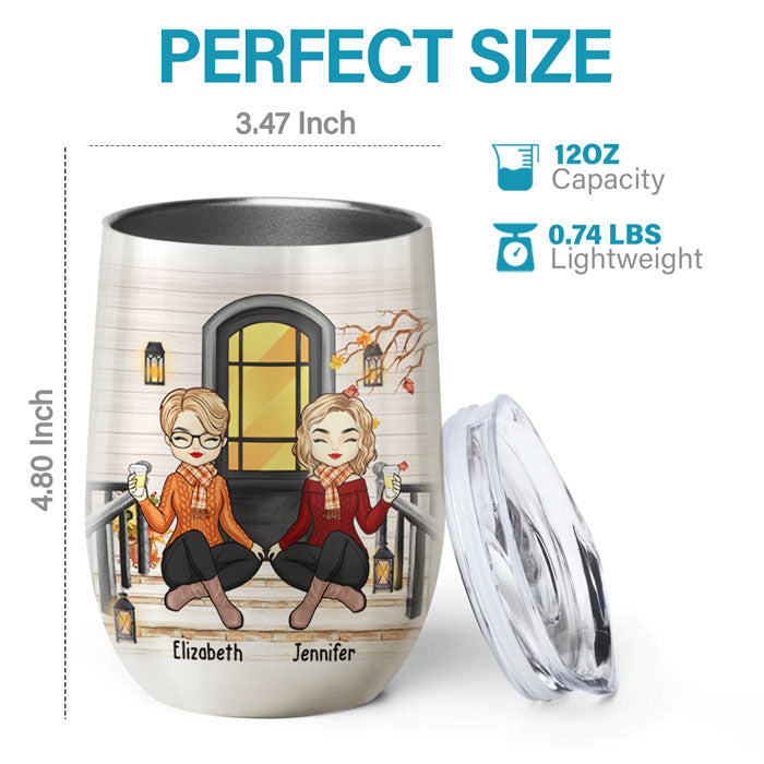 Custom Name Funny Mother Daughter Gifts - Personalized Wine Tumbler