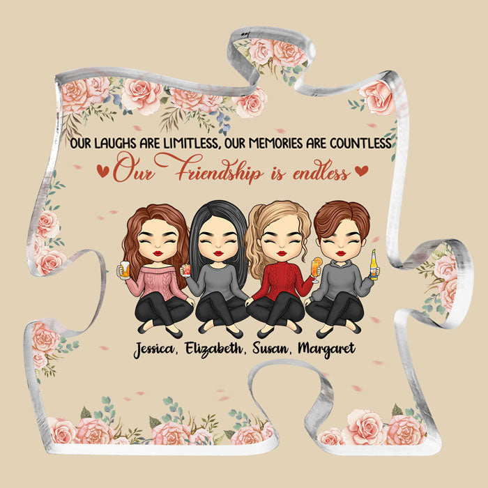 Custom Name Friendship Gifts for Best Friends - Personalized Shaped Acrylic Plaque