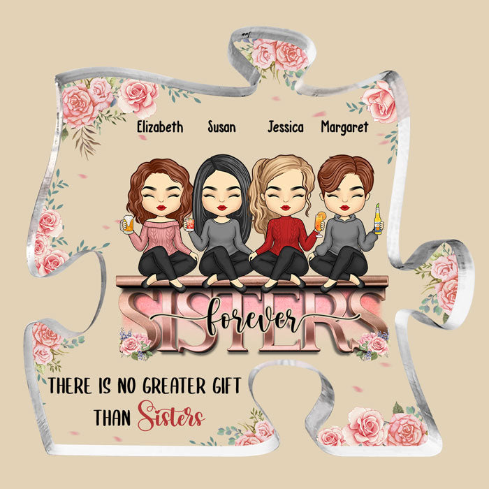 Custom Name Sister Gifts for Women - Personalized Shaped Acrylic Plaque