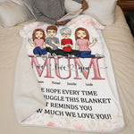 Custom Name Family Gifts for Mom - Personalized Blanket