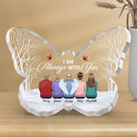 Custom Name Memorial Angel Family Tribute - Personalized Shaped Acrylic Plaque
